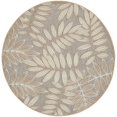 thumbnail image 1 of homeroots 384957 Extérieur Tapis Rond de 5 Pieds à Feuilles Naturelles pour Intérieur et Extérieur, 1 of 1