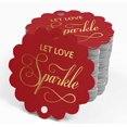 thumbnail image 4 of Inkdotpot 50 Pack Real Gold Foil Paper Tags Let Love Sparkle Wedding Favor Hang Tags, 4 of 6