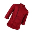 thumbnail image 1 of Veste de Chef Rétro Manteau Uniforme Manches Longues Hôtel Cuisine Tenue de Travail Serveur Serveuse Uniformes Vêtements 3TG Rouge, 1 of 9