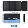 thumbnail image 2 of Chargeur de Panneau Solaire Portable pour le Camping, Étanche IPX5, 2 Ports USB/Type‐C, 2 of 8