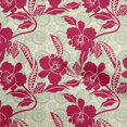 thumbnail image 1 of oneOone Viscose Chiffon Red Fabric Asian Floral Craft Projects Decor Fabric Printed By The Yard 42 Inch Wide, 1 of 4