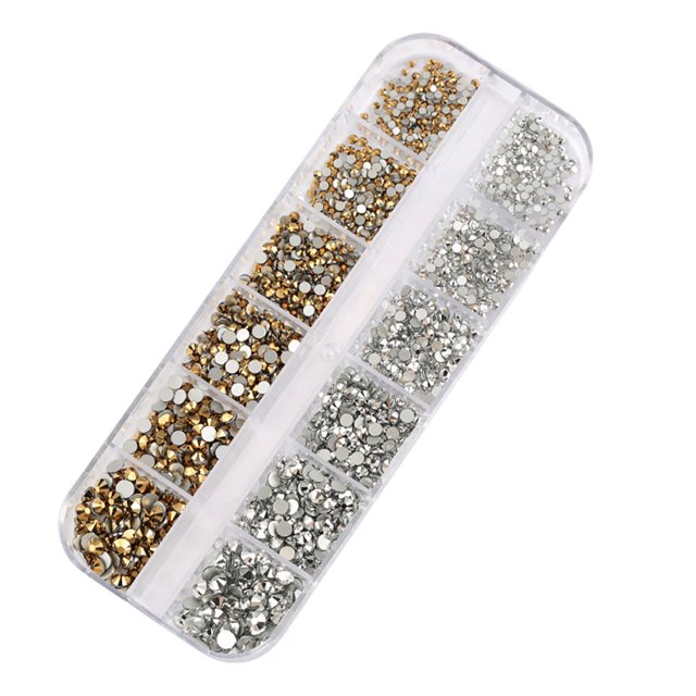 QualitChoice 1 Bag Glass Crystal Special-shaped Eye-catching Flat Bottom Easy to Paste Perfect Match Nail Rhinestones for Mobile Phone Type 1 1Set