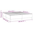 thumbnail image 4 of vidaXL Bed Frame Dark Grey 183x213cm California King Velvet, 4 of 5