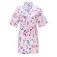 thumbnail image 2 of Sunnyoo Big Girl's Bathrobe Sleepwear Kimono Robe Kids Knee-Length Night Robe Loungewear, 2 of 8