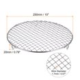 thumbnail image 2 of Unique Bargains Round Cooking Rack, 10-inch Stainless Steel Cross Wire Barbecue Grill Net Racks with Legs, 2 of 5