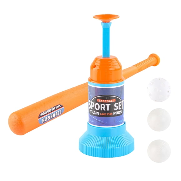 Adjustable T - Ball Set - Outdoor Play Toy with Kids Baseball Bat, Adjustable Height Ball Stand & 3 Balls - Ideal Sports Game Toy Gift