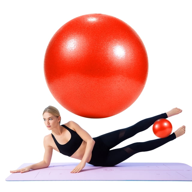 GOGO Exercise Ball for Physical Therapy, Red Pilates Ball 9 Inch Mini Yoga Balls for Stability Balance Barre Core Stretching