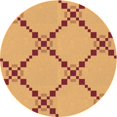 thumbnail image 1 of Ahgly Company Machine Washable Indoor Round Transitional Orange Area Rugs, 4' Round, 1 of 7