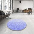 thumbnail image 4 of Ahgly Tapis d'Intérieur Lavable en Machine Carré Transitionnel Bleu Ciel, 3 Pieds Carré, 4 of 7