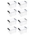 thumbnail image 4 of AMERTEER Box Storage Mini Latching Small Tote Plastic Sundries Case Clear Lids Bins Organizer Clip Bin Container Organizer, 4 of 7