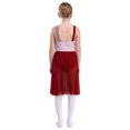 thumbnail image 2 of Oyolan Justaucorps de Danse pour Filles Sans Manches en Maille Transparente Ballet Lyrique Moderne Robe de Danse Vêtements de Performance Bourgogne 12, 2 of 7