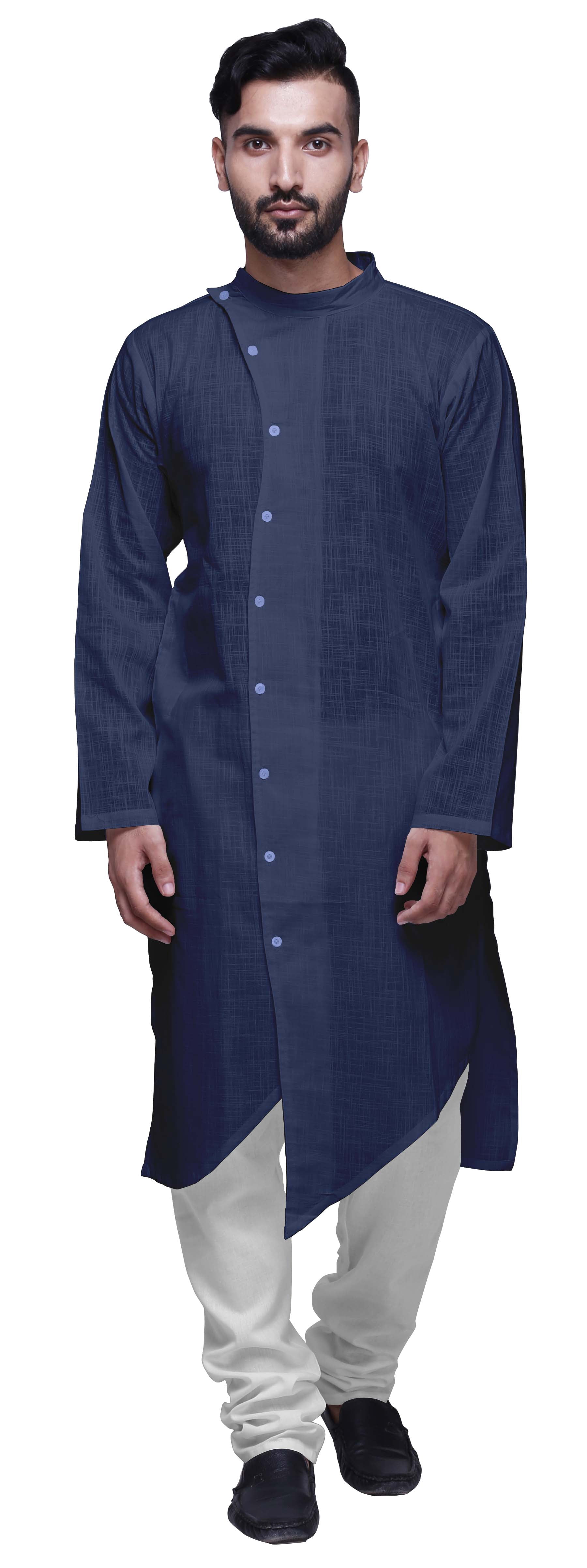Atasi Long Button Down Kurta For Boys Solid Festive Clothing Ethnic Mens Wear