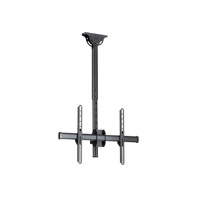 StarTech.com Ceiling TV Mount - 1.8' to 3' Short Pole - Full Motion - Supports Displays 32" to 75" - For VESA Mount Compatible TVs (FPCEILPTBSP) - Bracket - for flat panel - heavy duty steel - black - screen size: 37"-75" - ceiling mountable - for P/N: HDMIPLATE