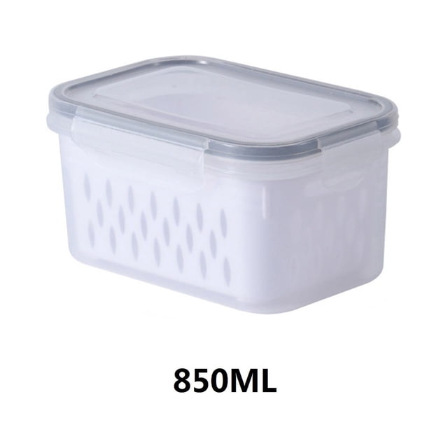 Rbaofujie Storage Basket Fruit Vegetable Storage Containers for Fridge Draining Fresh Containers Produce Storage Containers Large Organizer Bins with Lid & Colander Cute Storage Bins