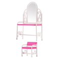 thumbnail image 2 of Milaget Dollhouse Vanity Table Stool Set Dollhouse Decor with Mirror Storage Cabinet for, 2 of 9