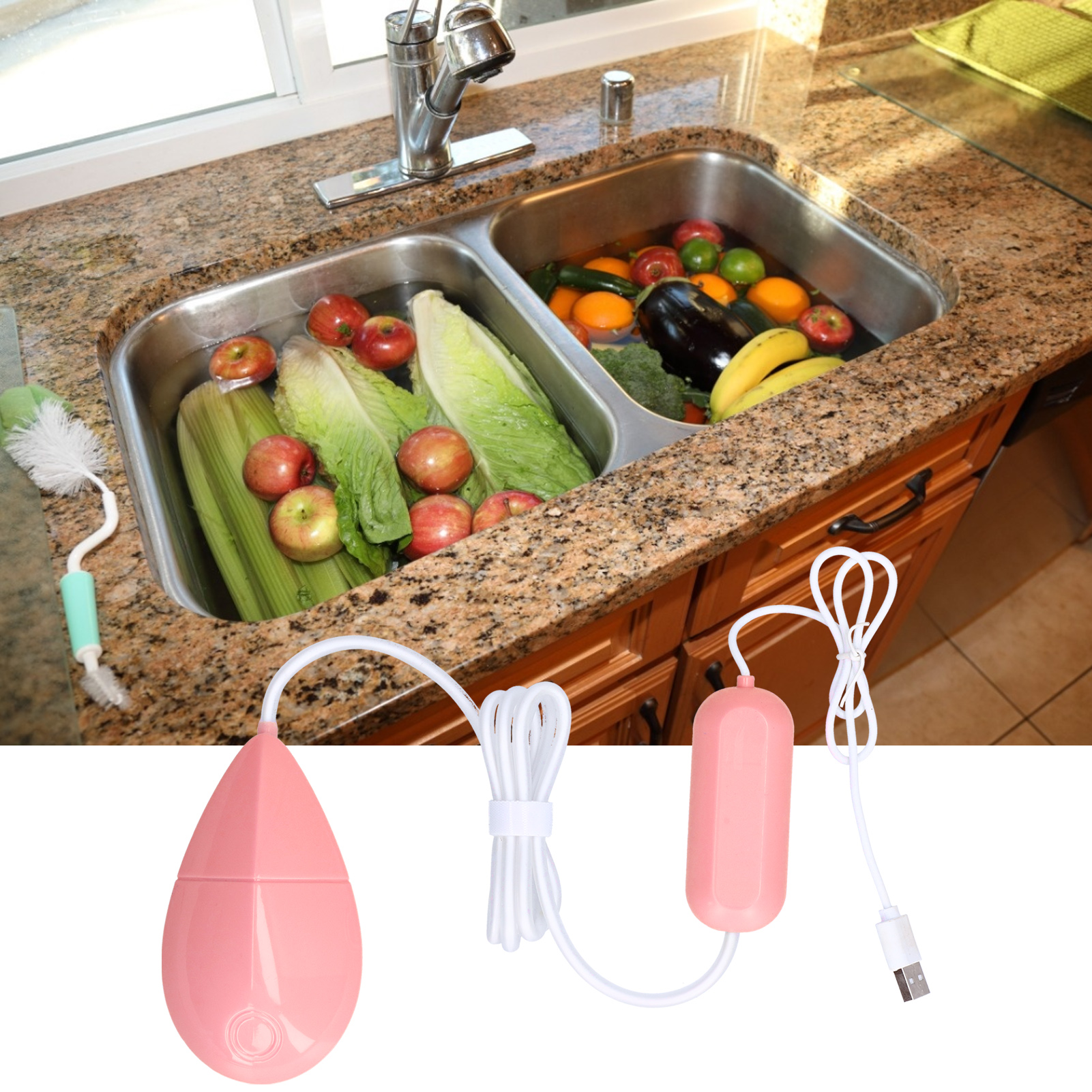 Dishwasher, USB Fruit And Vegetable Washing Machine Dishwasher Mini Dishwasher Home Kitchen Cleaning Tool  for Home