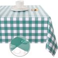 thumbnail image 1 of ORUYROP 100% Waterproof PVC Table Cloth, Oil-Proof Spill-Proof Vinyl Rectangle Tablecloth, Wipeable Table Cover for Outdoor and Indoor Use, 1 of 7