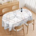 thumbnail image 5 of Oval Tablecloth 60 x 84 Inch, Modern Geometric Tablecloth for Oval Table, Fabric Wrinkle Free Washable Waterproof Tablecloth Oval Table Cloth for Dining Room Table, 5 of 5