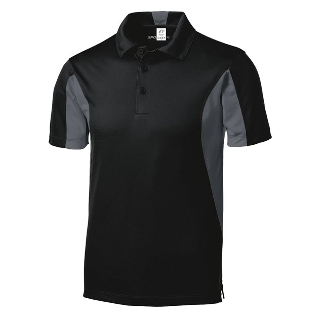 Gravity Threads Polo Athlétique Micropique Sport - Noir/gris Fer - Très Grand