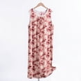 thumbnail image 1 of Hipattires Liquidation Chemises de Nuit pour Femmes Longues Sans Manches Vêtements de Détente à Enfiler Rouges Chemises de Nuit Douces, 1 of 3