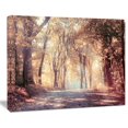 thumbnail image 3 of Design Art Golden Autumn Beautiful Forest Landscape Artwork Canvas Print, 3 of 3