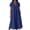 bleu, variante sur XiYing Robes pour Femmes, Combinaison-Robe Décontractée à Manches Courtes pour Femme, Col en V, Couleur Unie, Coupe Fluide Printemps/été, S-TTG,