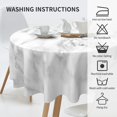 thumbnail image 2 of Grey White Marble Tablecloth Round 60 Inch Modern White Marble Table Cover Waterproof Polyester Marble Cover Table Kitchen Table Cloth Cover Anti-Slip Table Cover for Home Dinning Tabletop Decor, 2 of 6