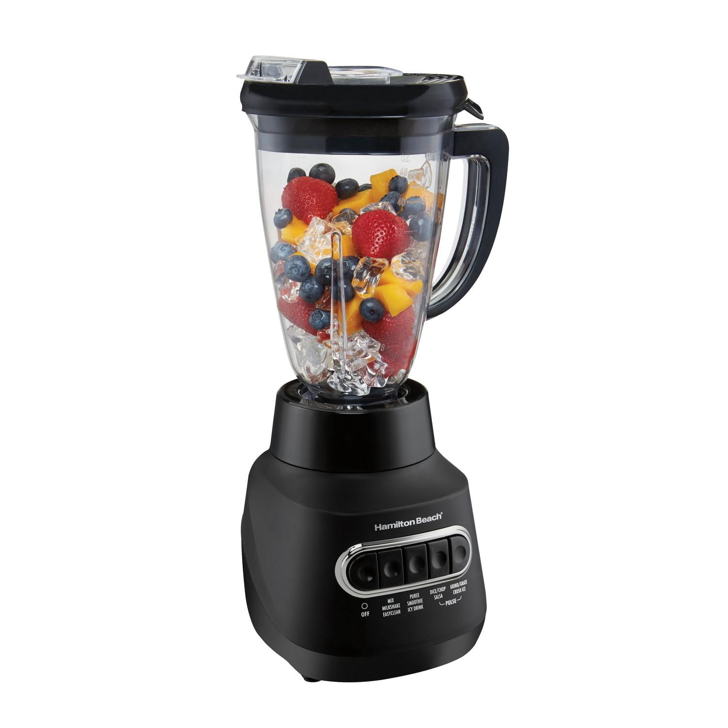 Hamilton Beach Multi-Blend® Blender with Stainless Steel Ice-Crushing Blades, 48 oz Jar, Black, 58180JC