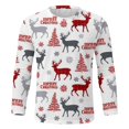 thumbnail image 4 of LUOGENLI T-shirts pour Homme pour Hommes Noël T-Shirt Décontracté de Mode Festival à Manches Longues à Col Rond T-Shirt T-shirts pour Hommes T-shirts Graphiques T-shirts de la Saint-Patrick pour Homme T-Shirt Graphique Saint-Valentin Blanc G, 4 of 5