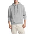 thumbnail image 1 of Mens Camo Hoodie Long Sleeve Drawstring Fleece Lined Solid Color Pullover Sweatshirts, 1 of 6