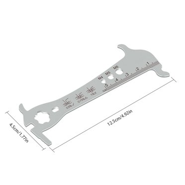 Stainless Steel Bike Chain Checker Wear Loss Indicator Chain Wear Gauge 3-in-1 Multitool