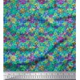 thumbnail image 1 of Soimoi Poly Georgette Fabric Aster Flower Print Fabric by the Yard 52 Inch Wide, 1 of 3
