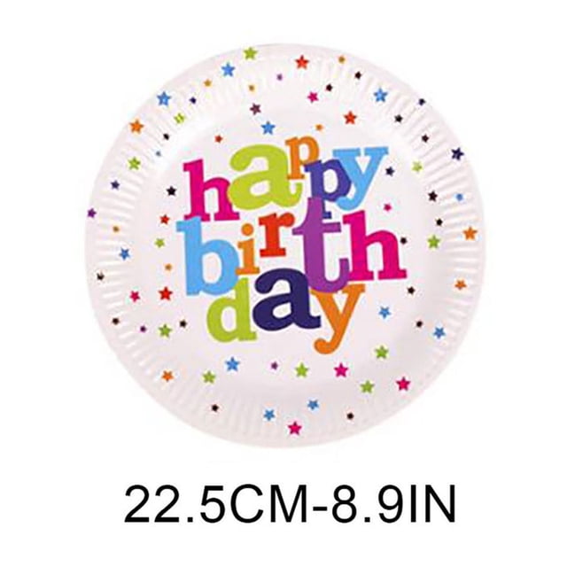 Birdeem Birthday Party Party Disposable Paper Plates and Cups Colorful Balloons Tablecloth Camping Picnic Set