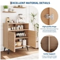 thumbnail image 1 of Kojooin Buffet Moderne à Cannelures avec Tablettes Ajustables, Rangement pour Salle à Manger et Cuisine, 1 of 7