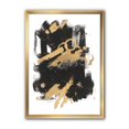thumbnail image 1 of Designart Gold and Black drift I Framed Wall Art, 1 of 3