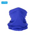 thumbnail image 3 of Uxcell Neck Gaiter, 4 Pack Breathable Cooling Face Cover Scarf for Cycling Running, Blue, 3 of 7