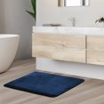 thumbnail image 1 of 1 Small Clara Clark Bath Mat Bathroom Rug - Absorbent Memory Foam Bath Rugs - Non-Slip, Thick, Cozy Velvet Feel Microfiber Bathrug, Plush Shower, Toilet- Floor Bathmats Carpet - Blue - 17"x24", 1 of 4
