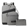 thumbnail image 1 of Rbaofujie Backpacks for Boys Business Three Piece Backpack for Men Large Capacity Spliced Student School Bag and Fashionable Computer Bag Backpack for School Boys, 1 of 9