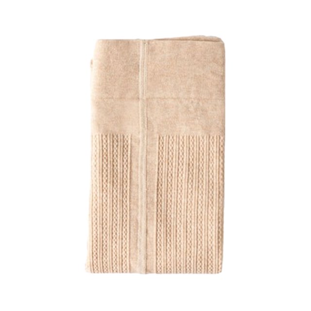 fastboy Add Style And Comfort With Female Cream White Camel Striped Stockings Lightweight Soft And Warm Skin color