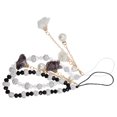 thumbnail image 2 of 2Pcs Non-slip Phone Lanyards Crystal Beaded Flower Hand Wrist Straps for Cellphone, 2 of 5
