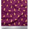 thumbnail image 1 of Soimoi Poly Georgette Fabric Paw,Bone & Puppy Dog Print Fabric by Yard 52 Inch Wide, 1 of 3