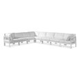 thumbnail image 1 of Meridian Furniture Nizuc Sectionnel Modulaire de Patio Extérieur Blanc, 1 of 9