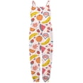 thumbnail image 2 of MIASHUI Girls Jumpsuits Cute Print Sleeveless Rompers Casual Loose Long Pants with Pockets,Yellow,3-4 Years, 2 of 4