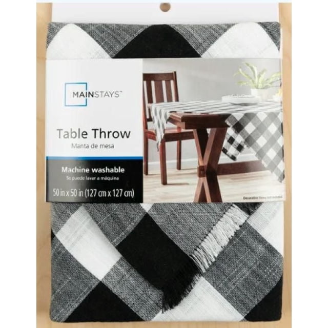 Mainstays Table Throw Buffalo Plaid