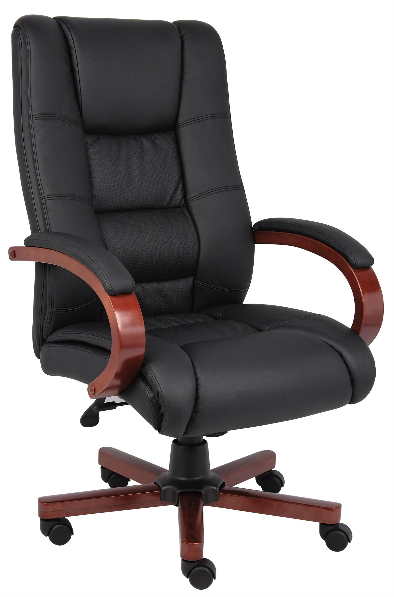 Boss Office High Back Executive Office Chair in Cherry