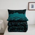 thumbnail image 4 of YST Spider Web Queen Comforter Set,Gothic Halloween Decorations Bedding Set,Navy Blue Bats Birds Duvet Set,Goth Horror Theme Bed Set,Reversible Wildlife Down Comforter for Kids Boys Girls, 4 of 5