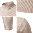 thumbnail image 3 of LIaqionyy Chandail pour Homme à Col Roulé, Chandail à Enfiler, Hauts Tricotés Automne Hiver, Chandail Chaud à Enfiler, Coupe Ajustée, Chandail de Base, M-3TG, 3 of 6