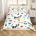 thumbnail image 2 of YST Milk Cow Duvet Cover Kawaii Animal Queen Bedding Sets Cute Flower Animal Bed Set, Rustic Farm Animal Comforter Cover Botanical Flower Pattern 3D Bed Cover (Pink Reverse)，No Comforter, 2 of 5