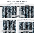 thumbnail image 3 of Vargottam Cotton Curtains for Windows - 3-in-1 Rod Pocket/Back Tab Short Window Drapes - Light Filtering Cotton Panels - Set of 2, 52"x63" - Fruits Pattern (Blue), 3 of 8