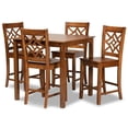 thumbnail image 1 of Baxton Studio Nicolette Walnut Brown Finished Wood 5-Piece Pub Set, 1 of 9